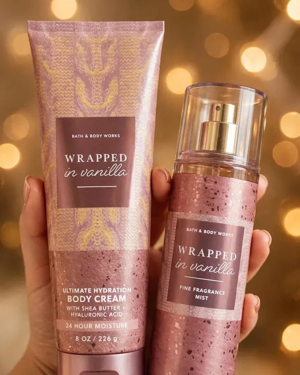 Set Wrapped in Vanilla de Bath & Body Works