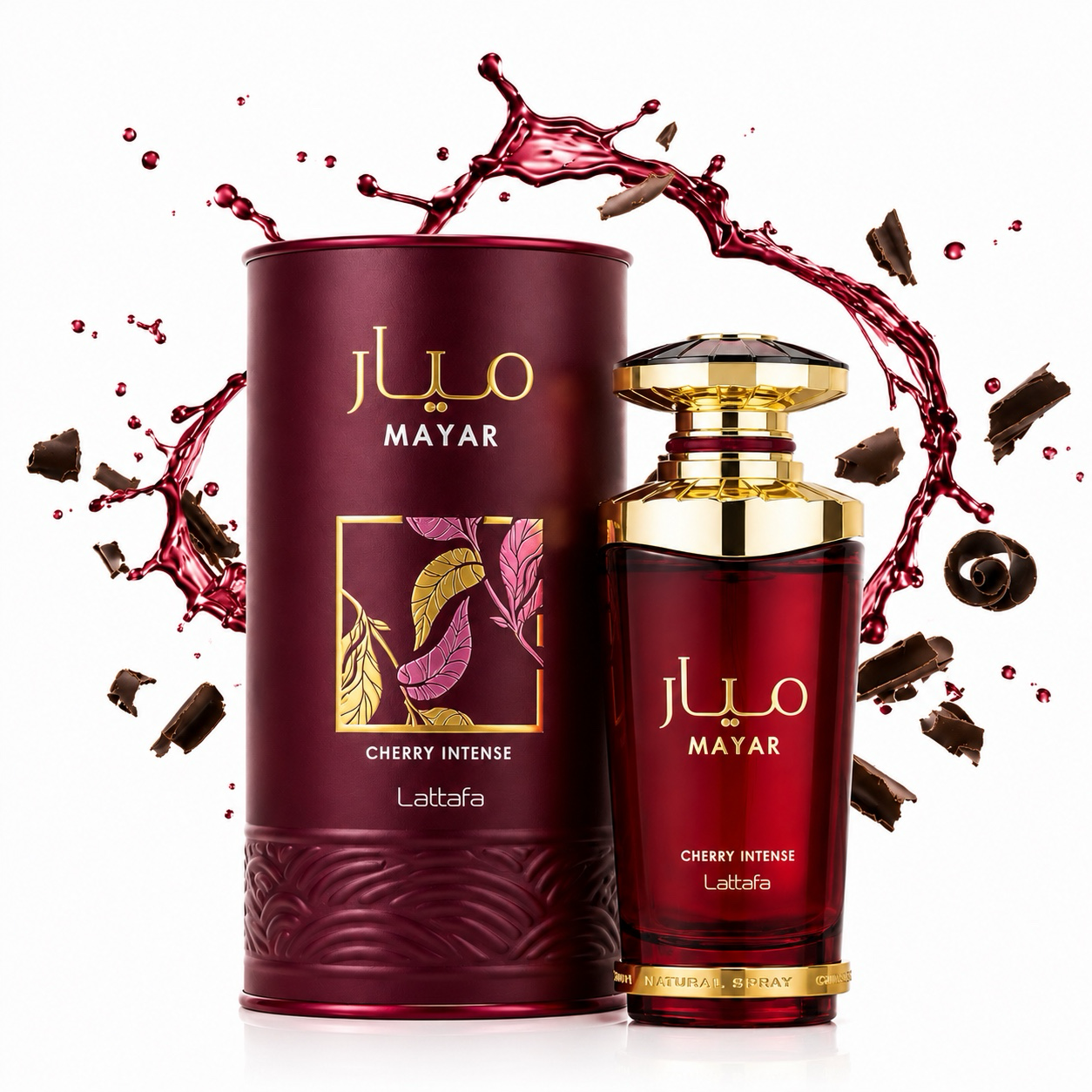 Mayar Cherry Intense 100 ml, perfume disponible en Gotitas de Miel Panamá.