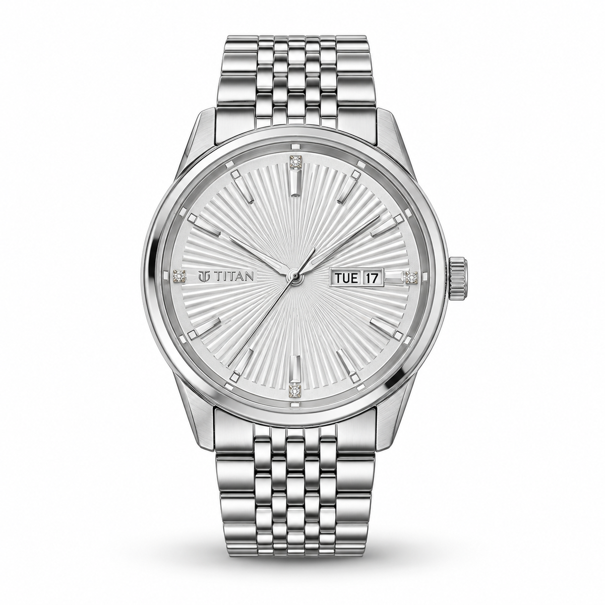Reloj Hummer Plateado Day-Date Sunburst