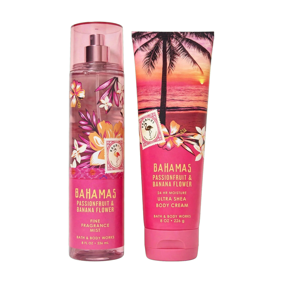 Set Bahamas Passionfruit & Banana Flower de Bath and Body Works — mist y crema corporal, Panamá