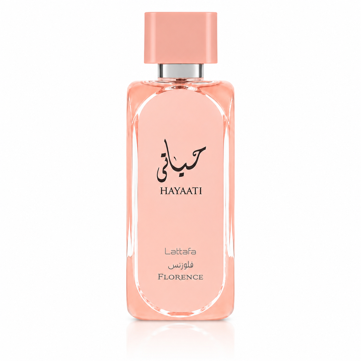 Hayaati Florence 100 ml, perfume disponible en Gotitas de Miel Panamá, frasco y estuche.