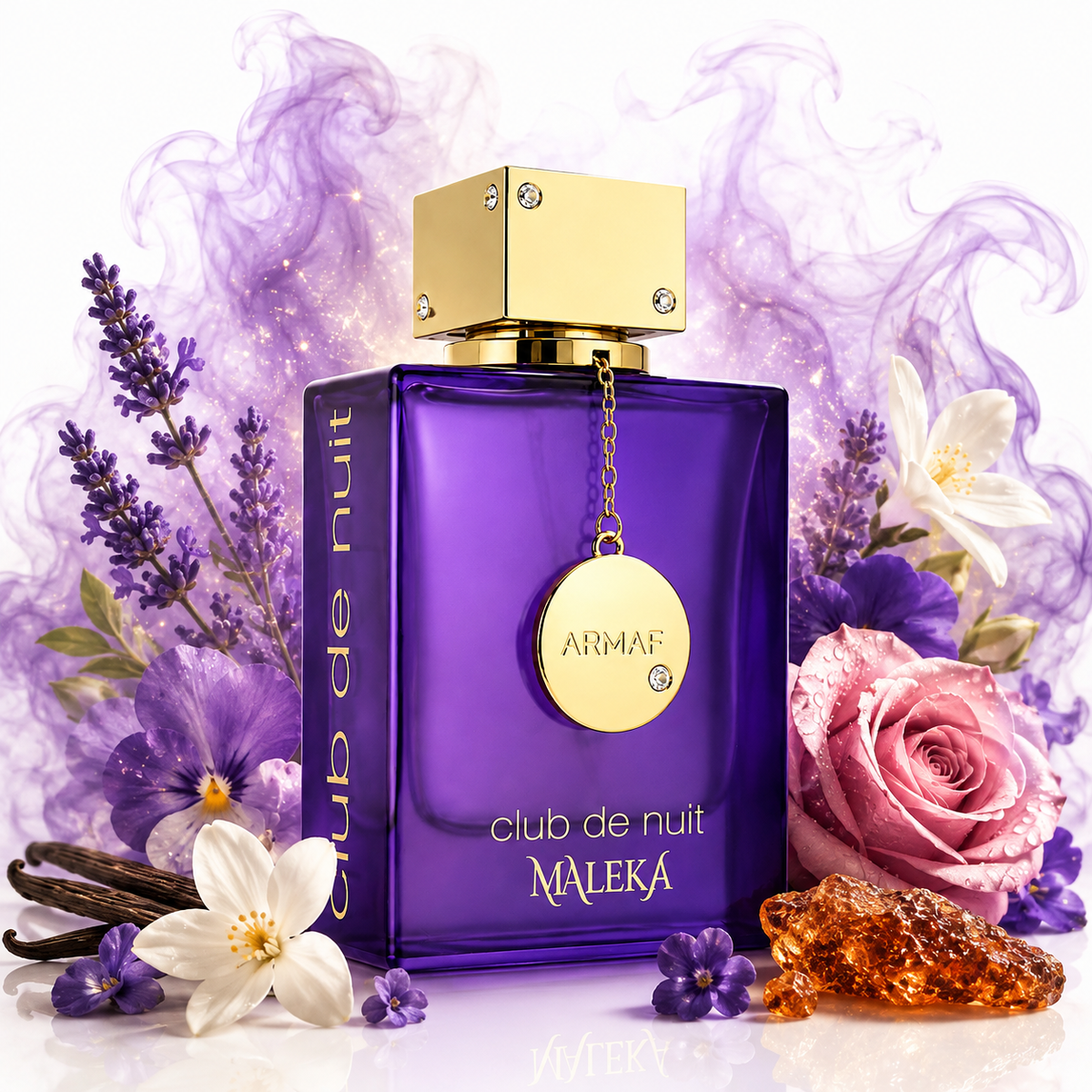 Club de Nuit Maleka 105 ml, perfume disponible en Gotitas de Miel Panamá, vista de detalle.