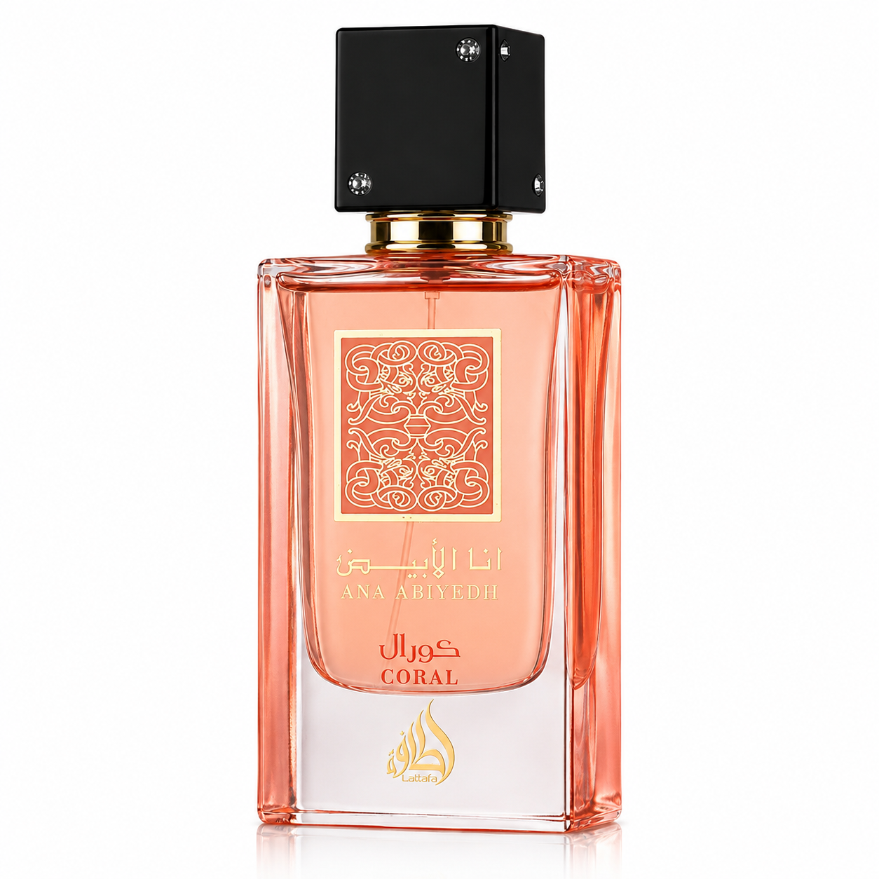 Ana Abiyedh Coral 60 ml, perfume disponible en Gotitas de Miel Panamá, frasco y estuche.