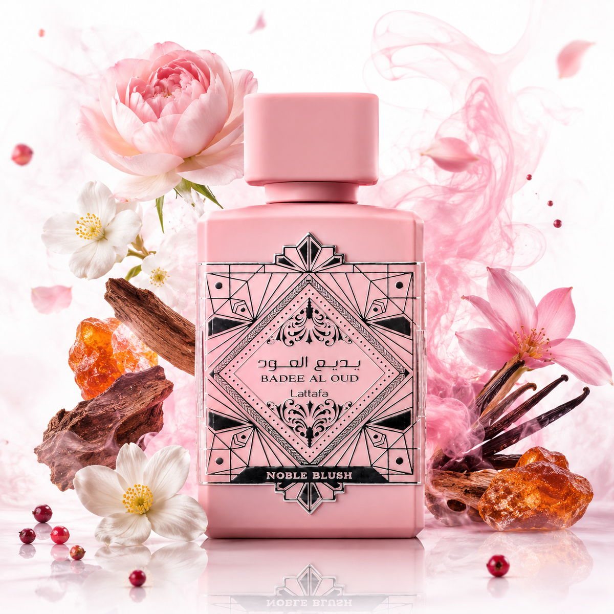 Noble Blush 20 ml, perfume disponible en Gotitas de Miel Panamá, vista de detalle.