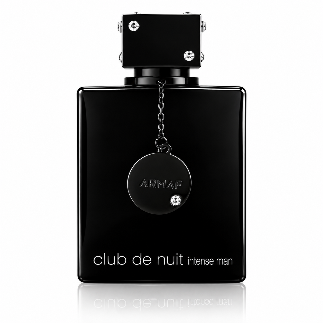 Club de Nuit Intense Man 105 ml, perfume disponible en Gotitas de Miel Panamá, frasco y estuche.
