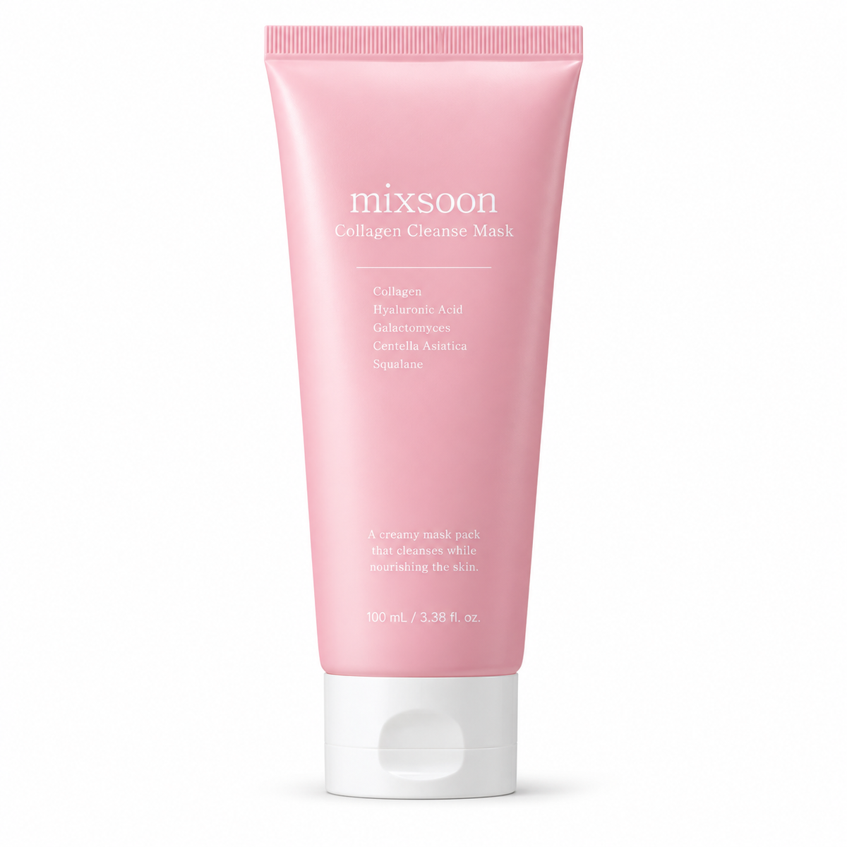Mixsoon PDRN Collagen Gel Cleanser 100ml — tubo rosa fondo blanco vista frontal