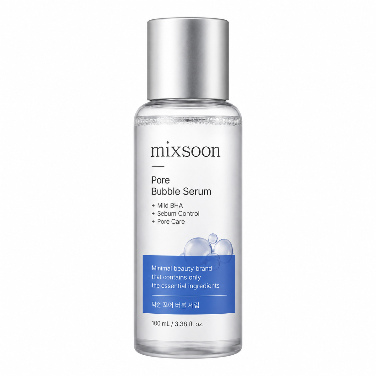 Mixsoon Hyalraebae Pore Bubble Serum 70ml - producto solo, fondo blanco, limpiador facial coreano con acido hialuronico
