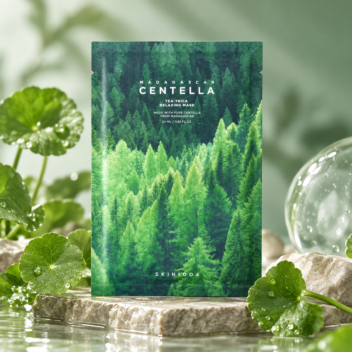 SKIN1004 Tea-Trica Relaxing Mask con hojas de centella asiatica - ingredientes naturales, k-beauty coreano