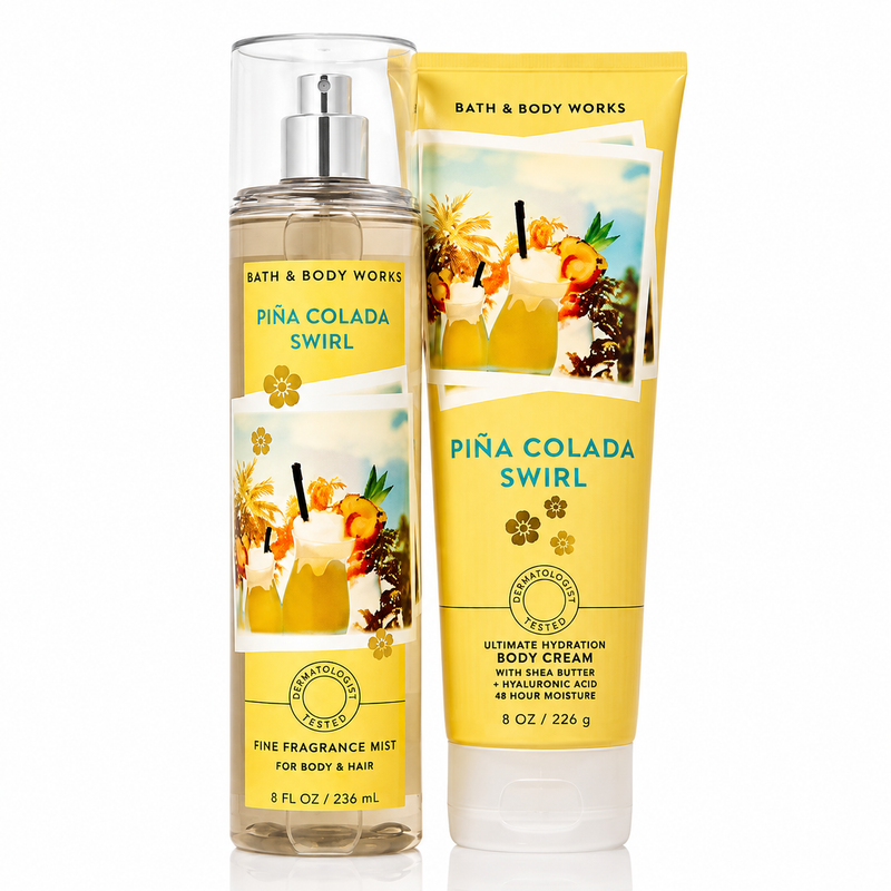 Piña Colada Swirl de Bath & Body Works en Gotitas de Miel Panamá.