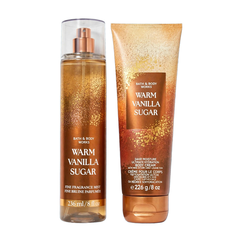 Set Warm Vanilla Sugar de Bath and Body Works — mist y crema corporal, Panamá